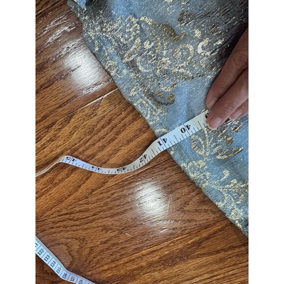 Ice Blue Metallic Silver Floral Cowl Slip Dress Size Size Small Ethereal Glam - Picture 7 of 7